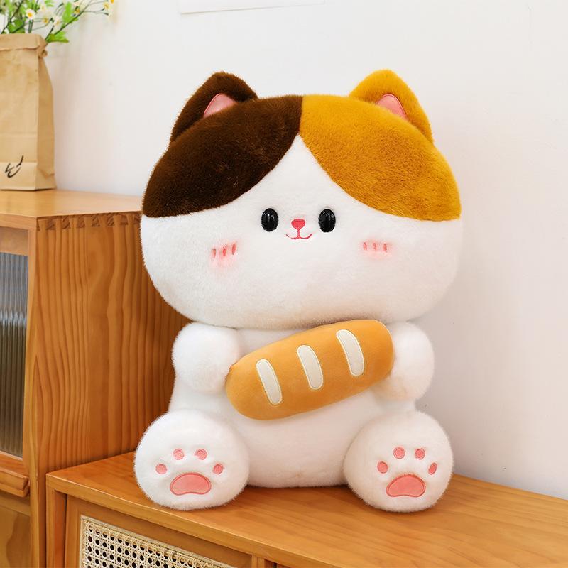 Cute Bread Cat Plush Toys Children Sleeping Pillow Girls Birthday Gift Video Game City Redemption Doll