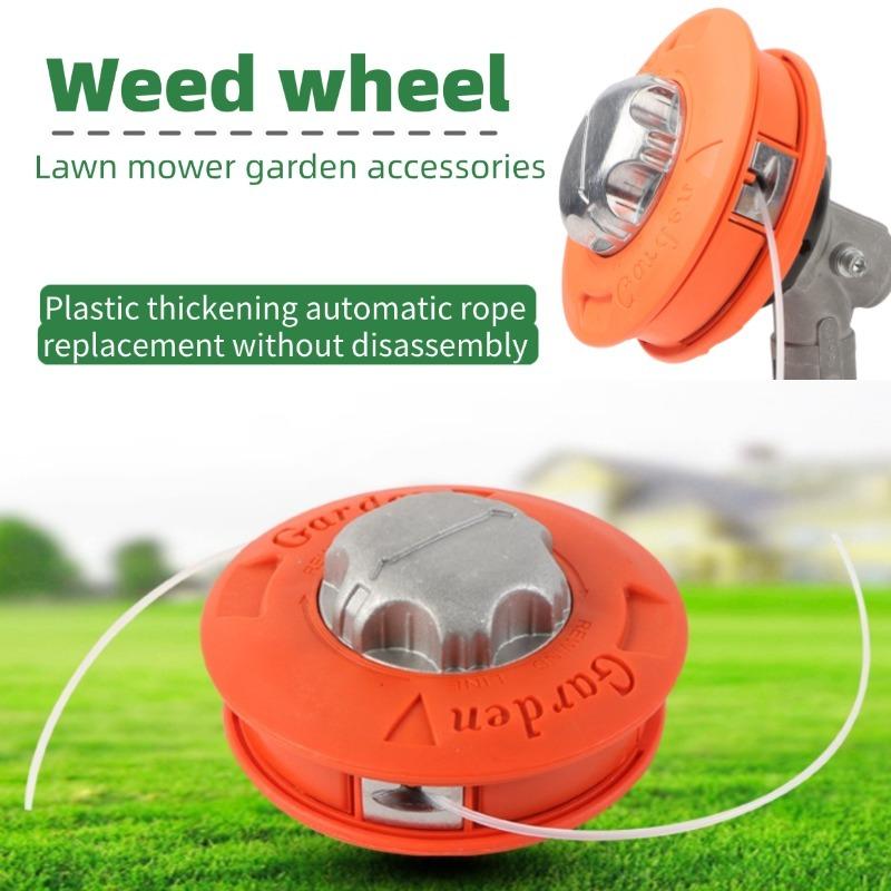 Aluminum Cover Weed Trimmer Head-Euro Code Lawn Mower Accessory Thickened Plastic Auto-Load StringReplacementNoDisassemblyNeeded