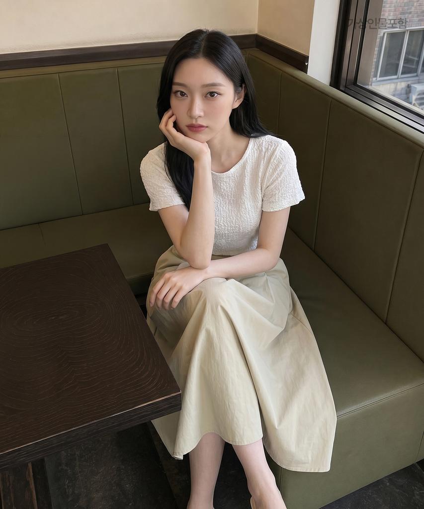 Roem Tuck Detail A-Line Long Skirt Rmwhg25R14