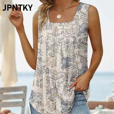 JPNTKY Women's Fashion Casual Sleeveless Blouses & Shirts