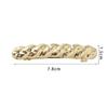 Metal Curved Spring Hairpin Gold Silver Color Metal Ponytail Buckle Hair Clips for Women Girl Back Head Hair Claws Accessories