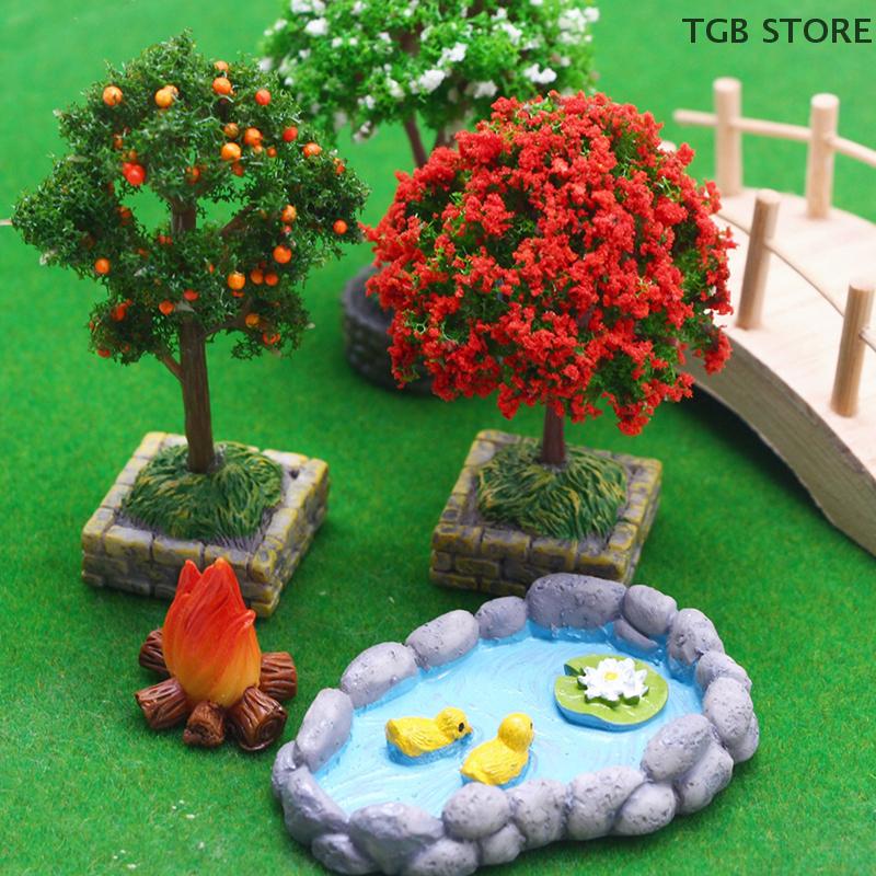 1Pcs 1:12 Miniature Orange Tree Landscape Garden Decor Accessories For Dollhouse Decoration