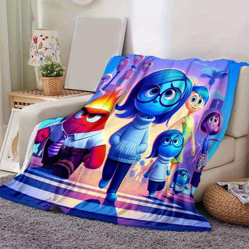 1pc Inside Out Printing Blanket - Soft, All-Season Throw for Living Room, Bedroom,Personalized Gift with Adorable Cartoon Design