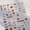 1pcs 5D Fashion Cartoon Mini Bow Nail Art Stickers Red Black White Ribbon Nail Decorations Decals DIY Nail Accessories