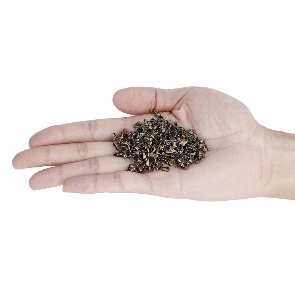 300Pcs Celsius Bag Pendant Connector Pinch Clips Clasps Snap Jewelry Findings Alloy Bails (Gold)