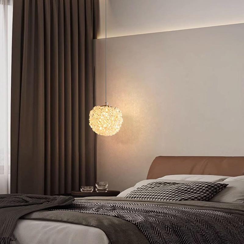 Luxury Crystal Pendant Light: Elegant Wrought Iron Hallway & Entrance Wall Lamp
