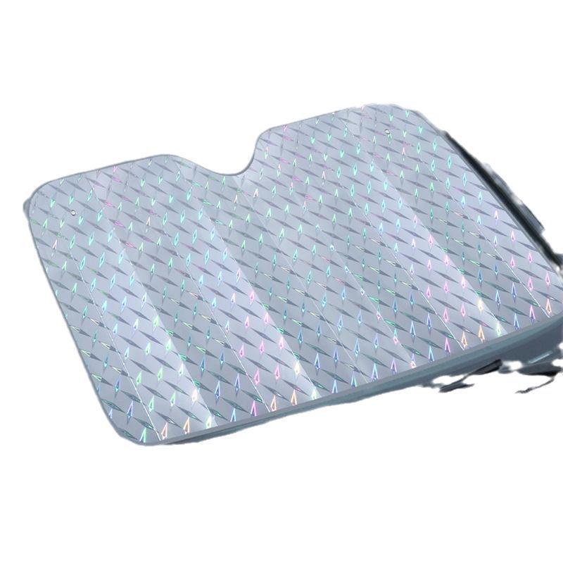 Thickened Laser Sun Visor: UV-Protective, Heat-Insulating Car Windshield Sunshade with Suction Cup Design