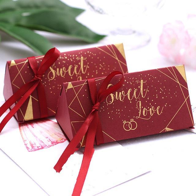 20 Pezzi Nuove Scatole Regalo Sacchetti Scatola di Caramelle Cartoncino Forma Triangolare Bomboniere Scatole Regalo per Decorazioni Matrimonio Articoli per Feste