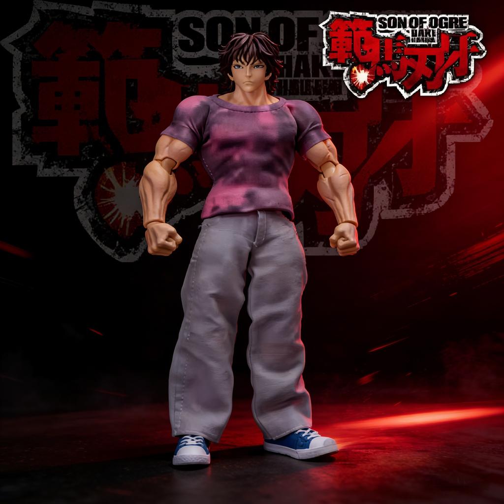 1/12 Cartoon Anime Baki Hanma Oni Action Figure Computer Case Decoration Assembly Model Figurine Boys Toy Gift Real Man Ornament