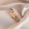 Alloy Peacock Brooch, Women's High-end, Light Luxury Water Diamond Flower Pin, Elegant Suit Coat Accessory