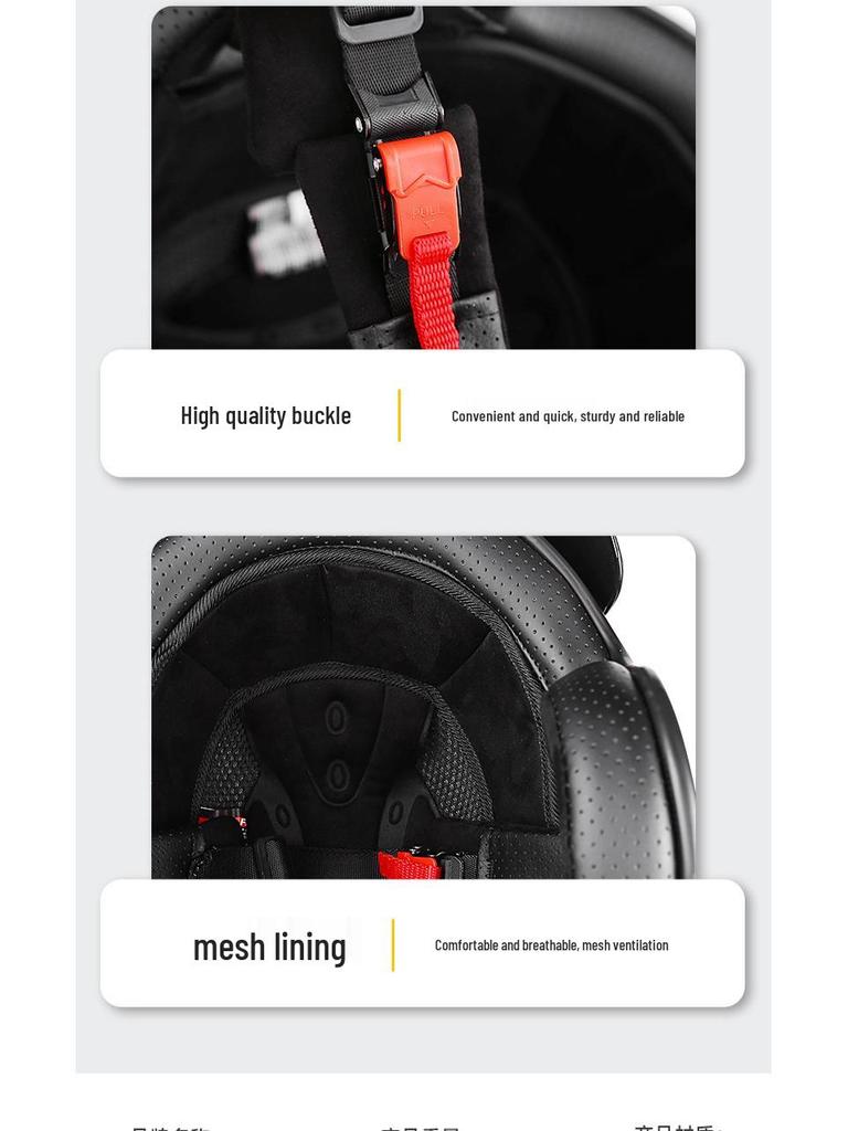 Retro Unisex Motorcycle Half Helmet for Electric Vehicles