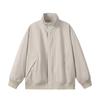 Chaqueta Unisex QIYOU 2025 Otoño Estilo Retro Japonés Holgada con Cuello Alto