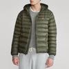 Polo Ralph Lauren Ss23 Solid Color Logo Embroidered Long Sleeve Hooded Down Jacket Men jackets Olive 710829156-007