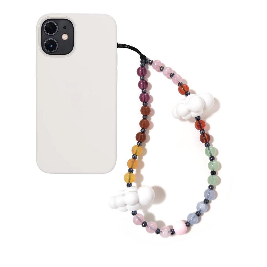KKBEAD Gradient Color Cloud Beaded Phone Lanyard, Japanese-Korean Style for Women