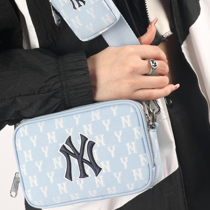 MLB Monogram Collection Polyester Combo Bag, Camera Bag, Crossbody Bag, Shoulder Bag Unisex Haze Blue White Casual