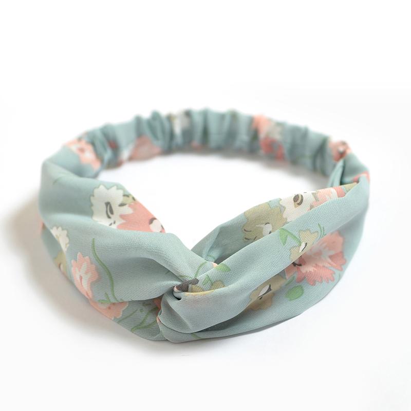 Fashion Women Girls Summer Bohemian Hair Bands Print Headbands Vintage Cross Turban Bandage Bandanas HairBands Hair Accessories