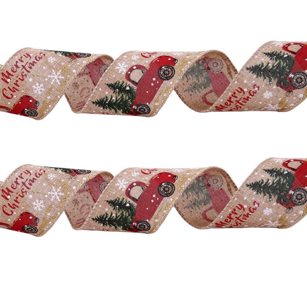 

Ten Rich Red Meter Christmas Fabric Ribbon For Glamorous Tree Decorations Gifts And 10m Khaki Ribbon