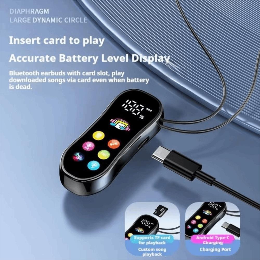 Noise Reduction Bluetooth Headphones Color Screen Wireless Earbuds Clip-On Earphones  Indoor Use