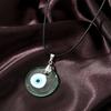 Color Glass Blue Evil Eyes Pendant Necklace Women Men Round Turkish Lucky Eye