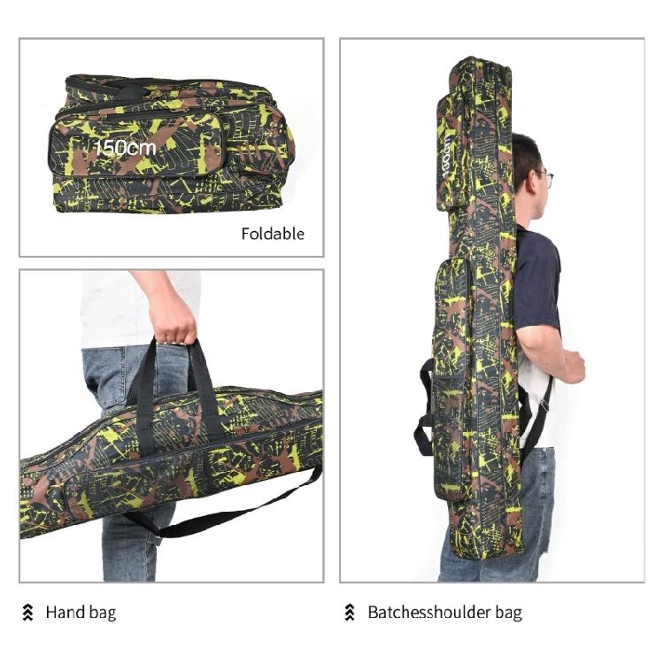 Outdoor Waterproof Tackle Storage Bag Rod Carry Organizers Fishing Rod Case Bag