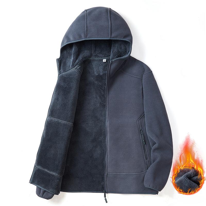 Autumn Winter Men's Fleece Jacket Casual Fashion Cotton Jackets