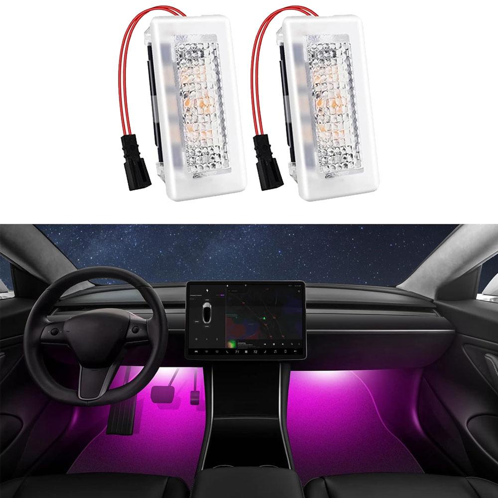 For Tesla Model Y Model 3 Highland Ultra-Bright Interior Foot-Well Lights Compatible Model 3/Y/S/X Interior LED Lights Bulbs Kit
