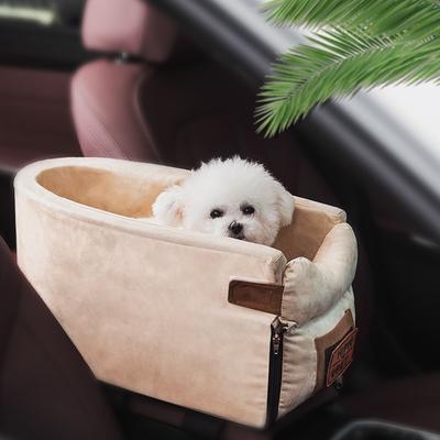 Hordozható macska kutyaágy Utazási Központi vezérlés Autóbiztonsági kisállatülés szállítás Kutyahordozó védő kis kutyához Chihuahua Teddy