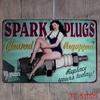 Custom Retro Pin-up Girl Car Repair Shop Tin Sign