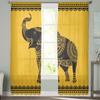 Elephant Art Indian Bobo Style Tulle Window Treatment Sheer Curtains for Kitchen Living Room the Bedroom Curtains Decoration