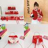 Adorable Red Shimmering Bow Pearl Children's Shoulder Bag For New Year Celebrations