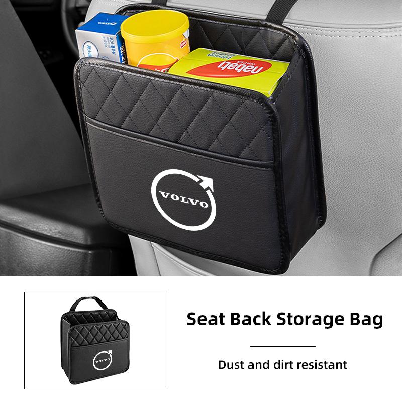 cujgl8 Multi-functional Car Stickers Half Grid Seat Backrest Storage Bag For Volvo AWD C30 S60 S80 S90 T6 V40 V50 V60 V70 V90 XC40 XC60