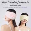 Eye Mask and Earmuffs 2-in-1 Lunch Break, Special Eye Mask for Office, Earmuffs, Blackout and Noise Reduction Travel Goggles