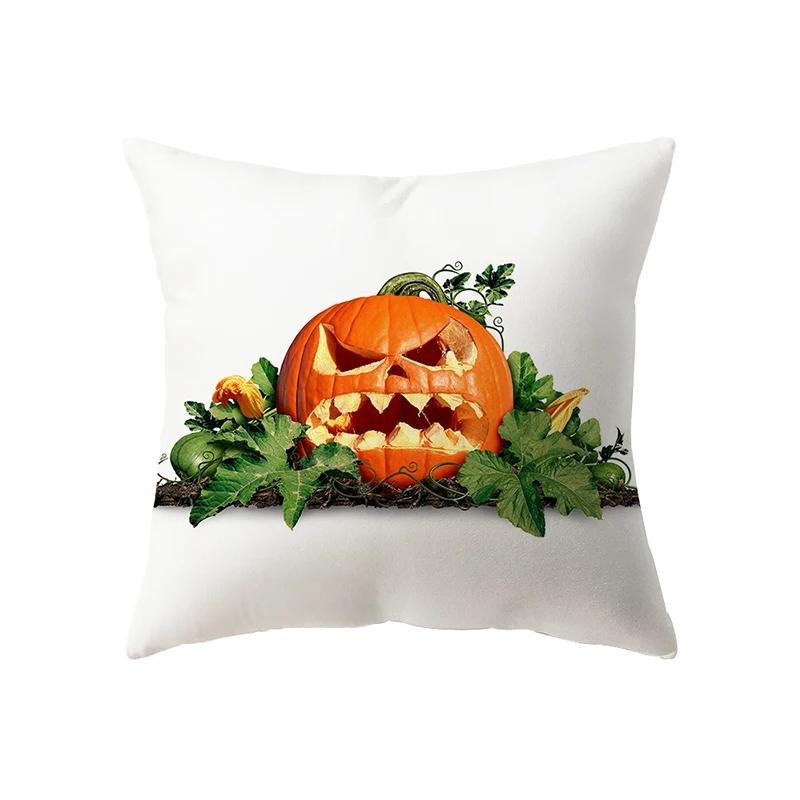 

Подушка с изображением дьявола и тыквы, наволочка для дивана, кресла, кровати, декор для дома на тему Хэллоуина 50x50cm