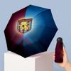Aston Villa Football Pattern Printed Mini 5 Folds 8 Ribs Compact Umbrella Windproof Waterproof Lightweight Portable Folding