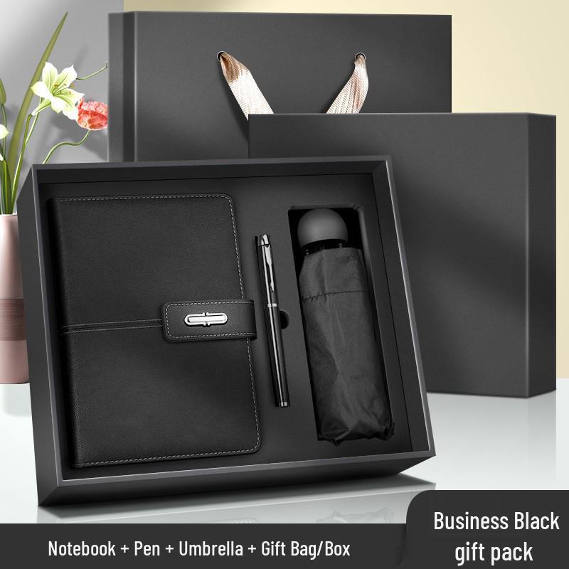Corporate Gift Set: A5 Notebook, Thermos Cup, B5 PU Diary with Custom Logo
