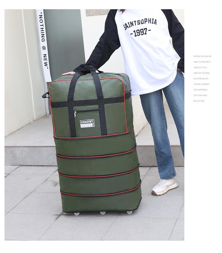 Expandable Large Capacity Foldable Travel Luggage with Universal Wheels (158 cm)