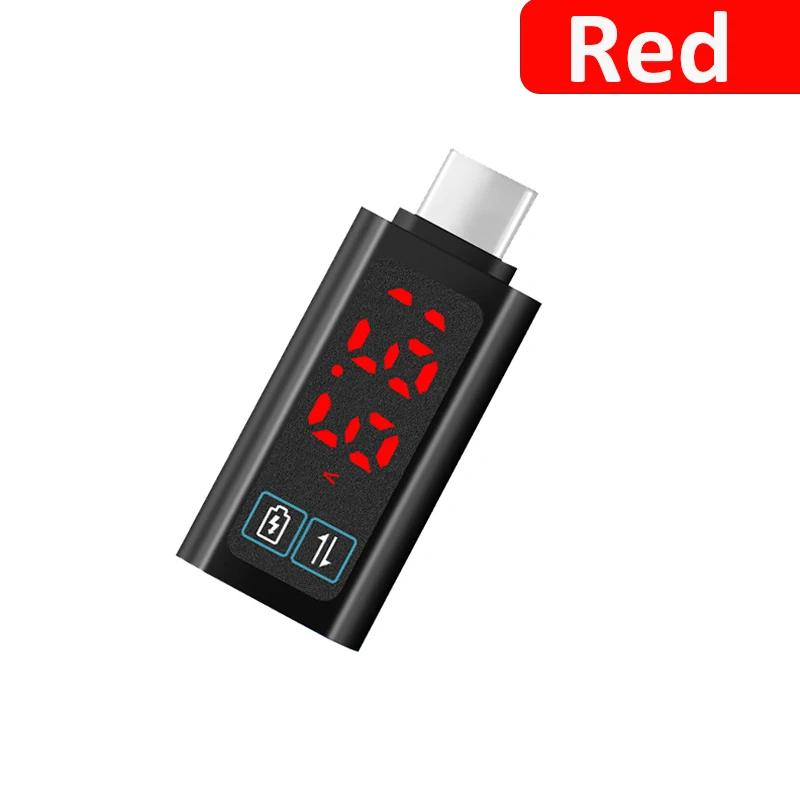 

DC 5-24V PD100W Fast Charging Adapter Intelligent Digital Voltage Ammeter Power Meter Type-C to Type-C Phone Charging Tester червоний