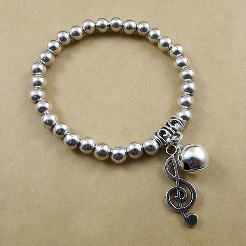 Ethnic Style Miao Silver Thin Bracelet, Elastic Silver Bracelet Women'S Retro Handmade Thai Silver Gift Selection Versatile Jewelry