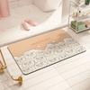 Small Fresh Household Absorbent Mat Bathroom Floor Mat Cartoon Toilet Mouth Absorbent Foot Mat Toilet Non slip Mat Quick Dry