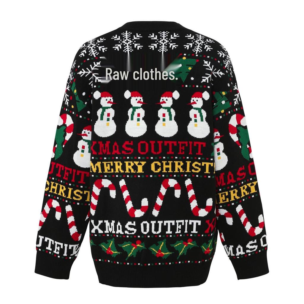 Women's Autumn Winter Christmas Party Jacquard Knit Sweater - European & American Style