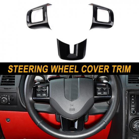 Steering Wheel Cover Trim for Dodge Challenger Charger Durango 2009-14 Black