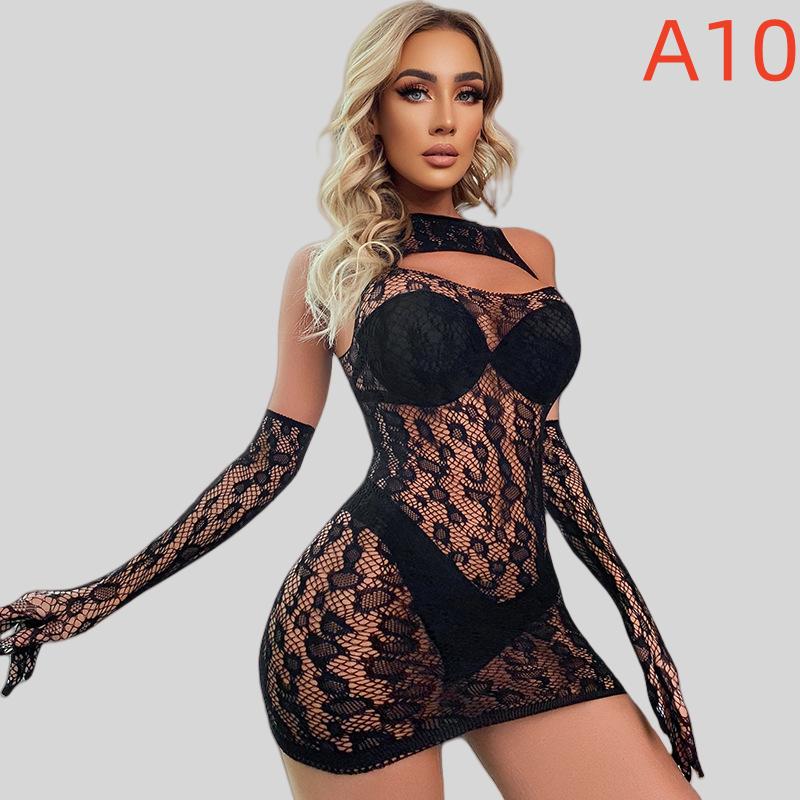 Womens Bodystocking Fishnet Dress Lingerie Open Crotchless Bodysuit Women Underwear See Through Babydolls Sexy Costumes