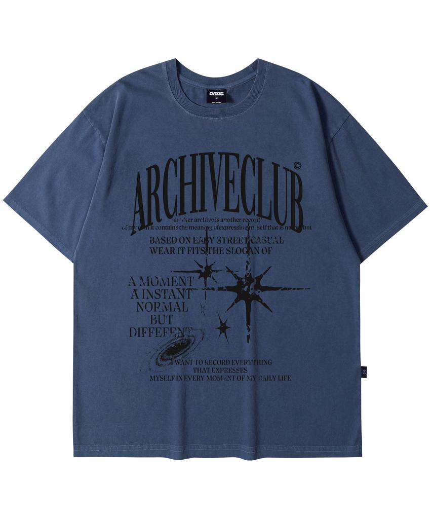 ANOTHER ARCHIVE Pigment Galaxy Archive Short Sleeve T-Shirt_Dark Gray
