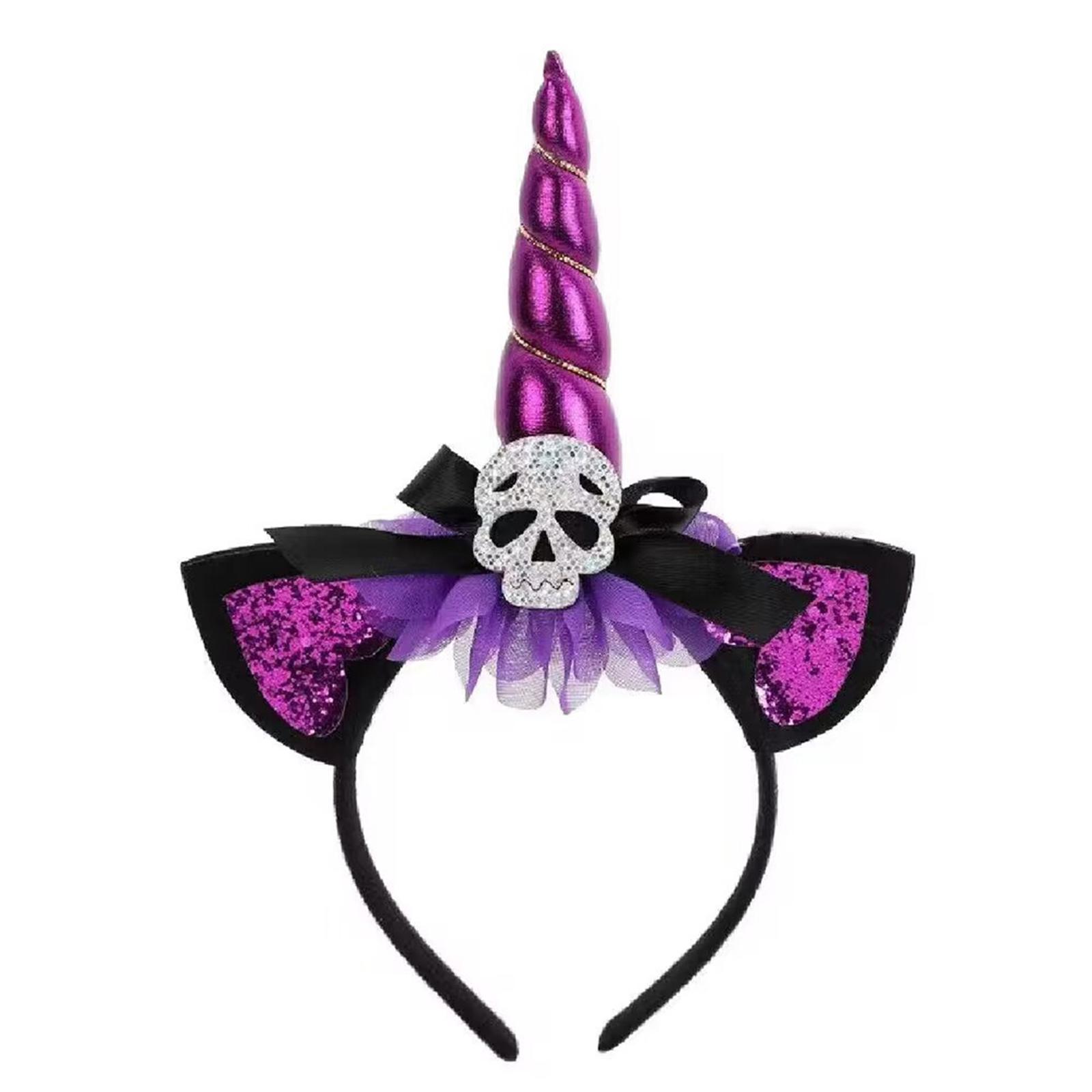 

Счастливого Рождества Украшения Реквизит для вечеринки Обруч для волос Рог единорога Повязка на голову Сценические выступления Повязка для волос Праздничные принадлежности разноцветный