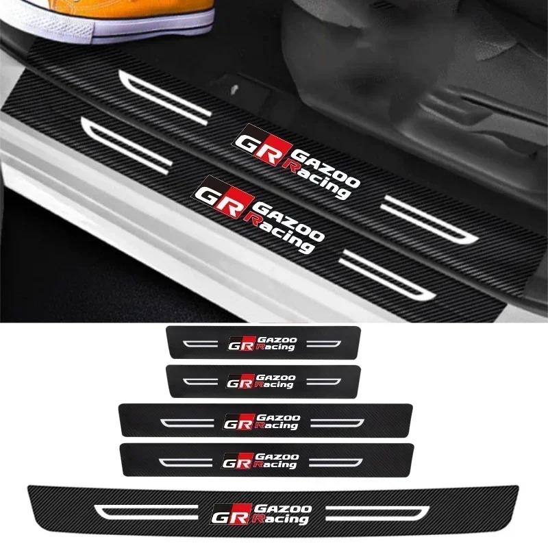 5 Pezzi per Toyota GR Sport Gazoo Racing Corolla Prius CVBTU7 Camry Yaris Hilux Adesivo Protezione Battitacco Auto Decalcomanie Paraurti Posteriore