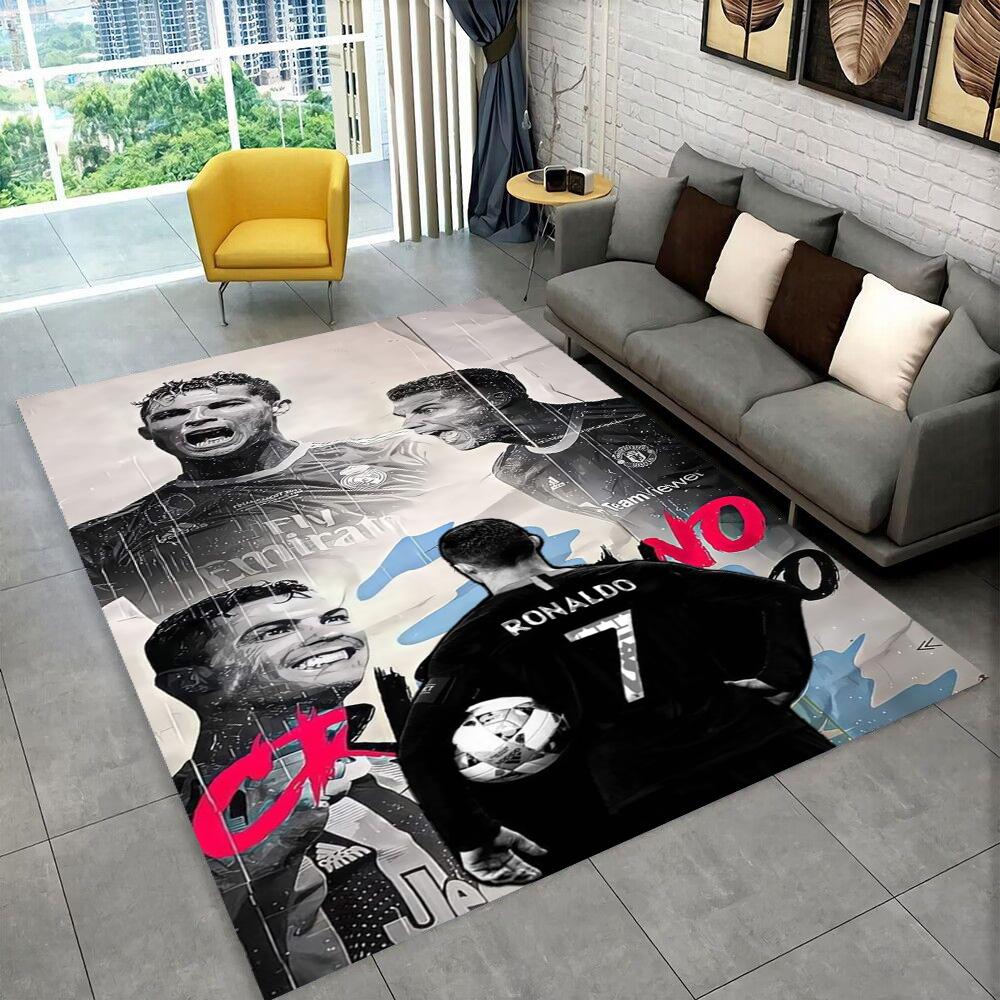 CR7 Goat Ronaldo Football Star Carpet Rug for Playroom Bedroom Living Room Sofa Home Decor,kids Area Rug Non-slip Floor Mat Gift