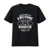 This Is What An Awesome Roofer Looks Like Unisexs T Shirt 100 Cotton Vintage Washed Unisex Casual Breathable Fashion