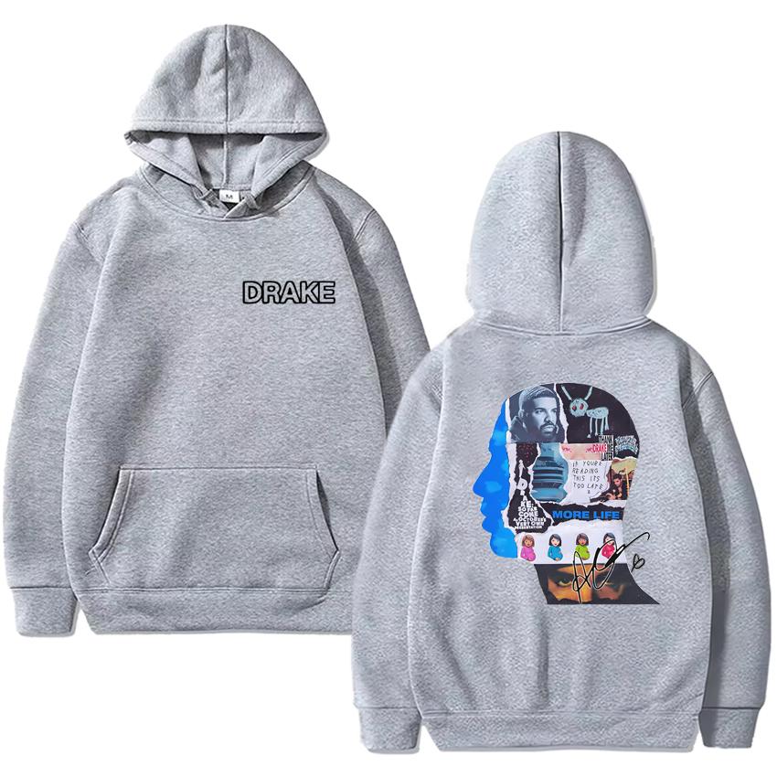 Rapper Drake Abums For All The Dogs Double Sided Graphics Hoodie Men women vintage hip hop streetwear Unisex Fleece Sweatshirt