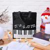 Creative Piano Music Note Children Tutorial Bag With Side Mesh Pocket Student Portable Book Stationery Pencil Bag File Bag