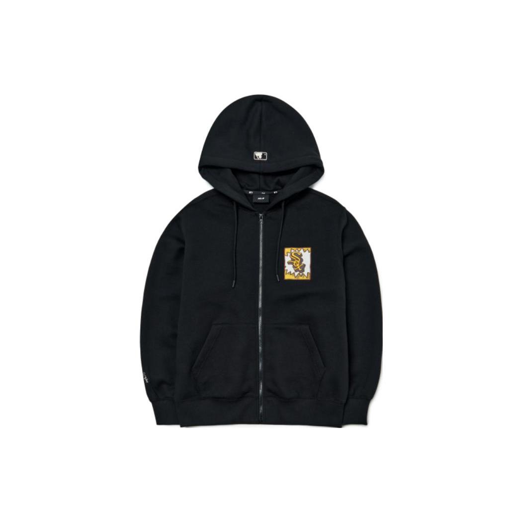 MLB Sweatshirts Men s Black Hooded Moderate Cardigan 3ATRC0126-44BKS M